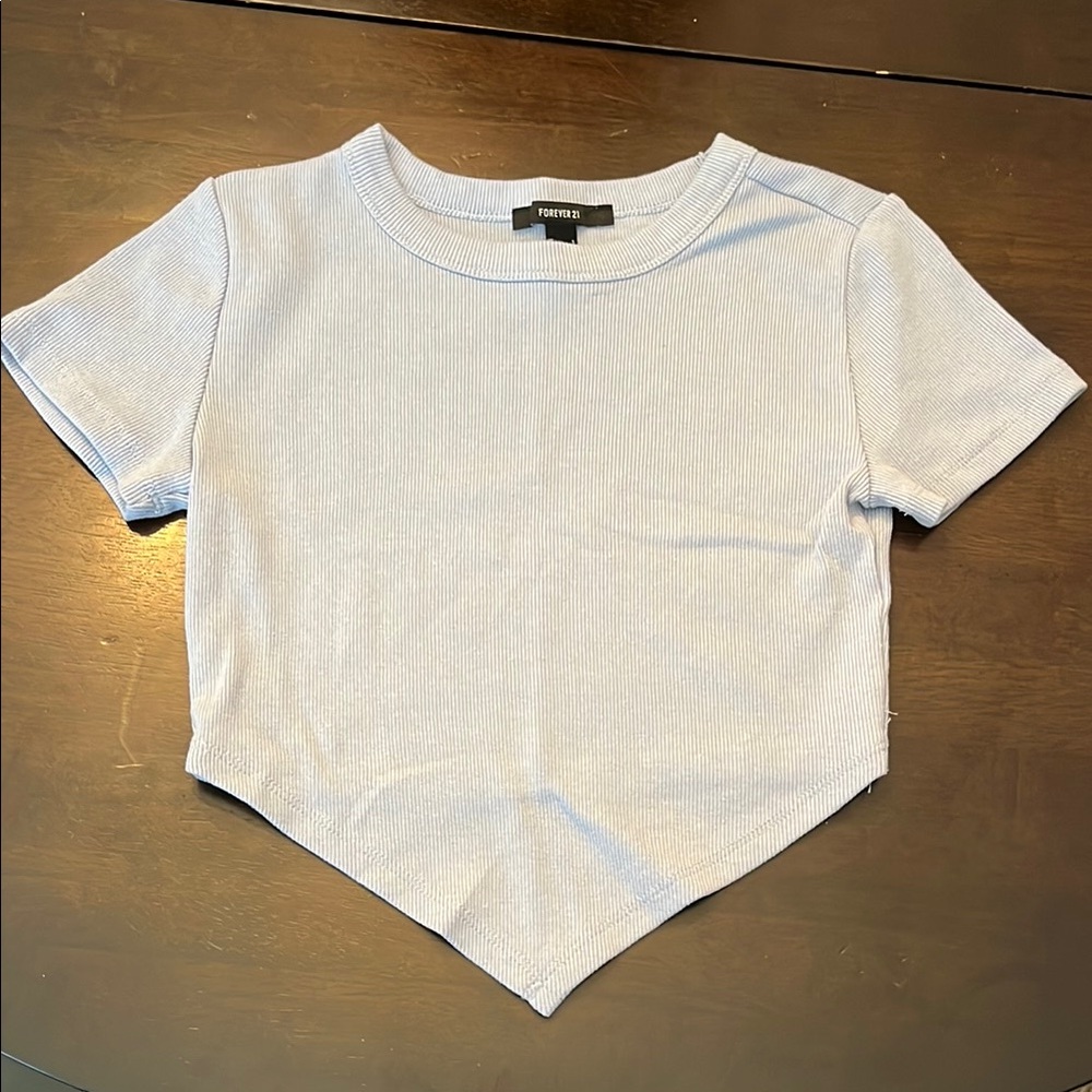 Forever 21 Sky Blue Cropped Top